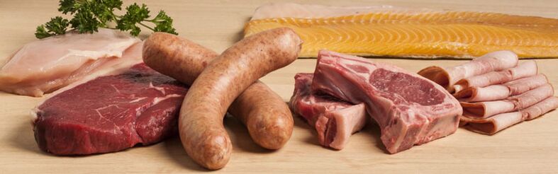 Algúns tipos de carne e peixe deben excluírse da dieta se ten cistite.